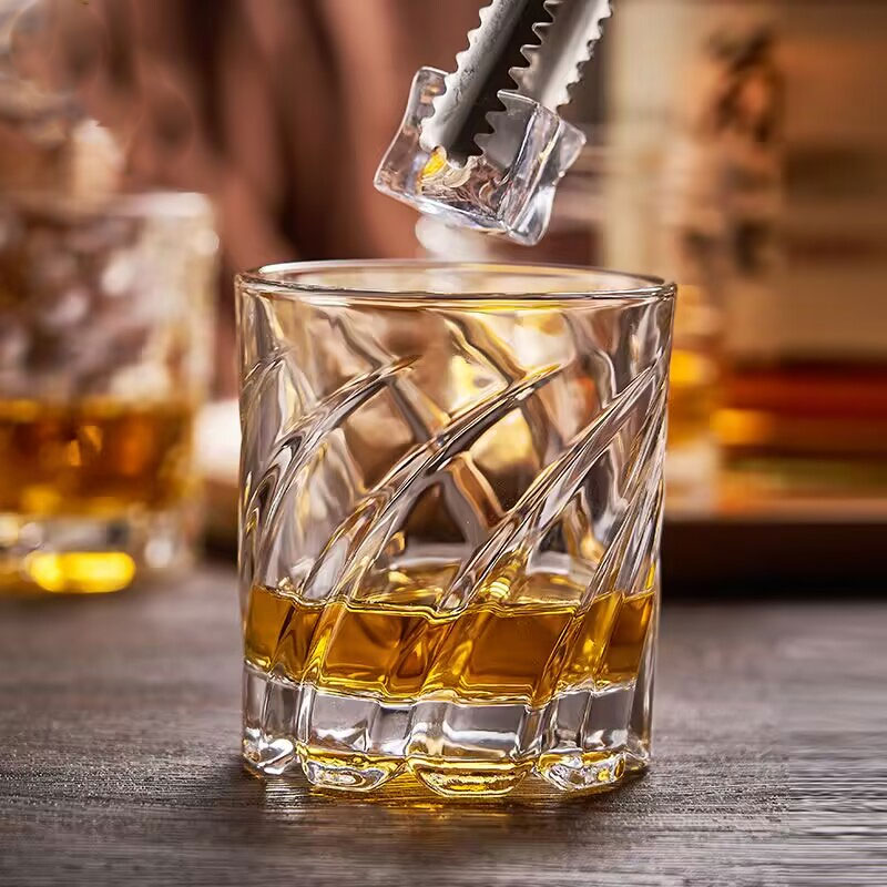 Wine Beer Spirits - Embossed Whiskey Glass High-Quality Home Use