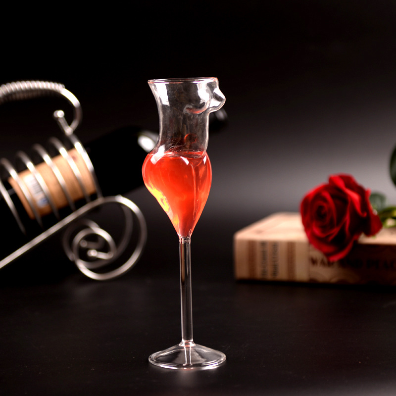 Wine Beer Cocktail - Creative Cocktail Glass Sexy Lady Body