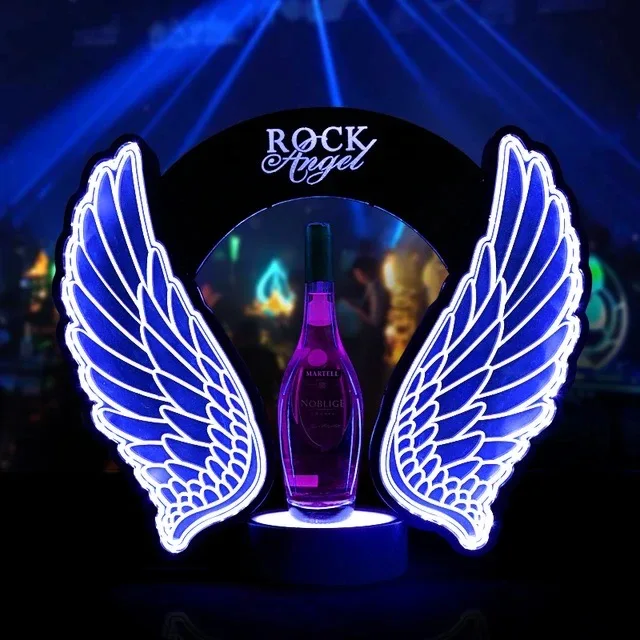 Wine Beer & More - Rechargeable LED Flashing Angel Wings Wine