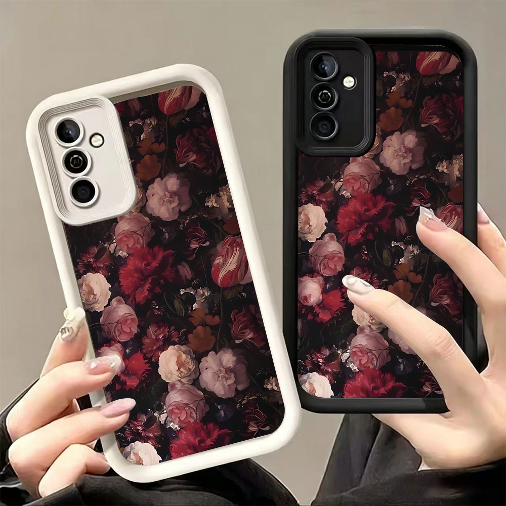 Wine & Beer Shop Photos - Wine Red Rose Pattern Phone Case