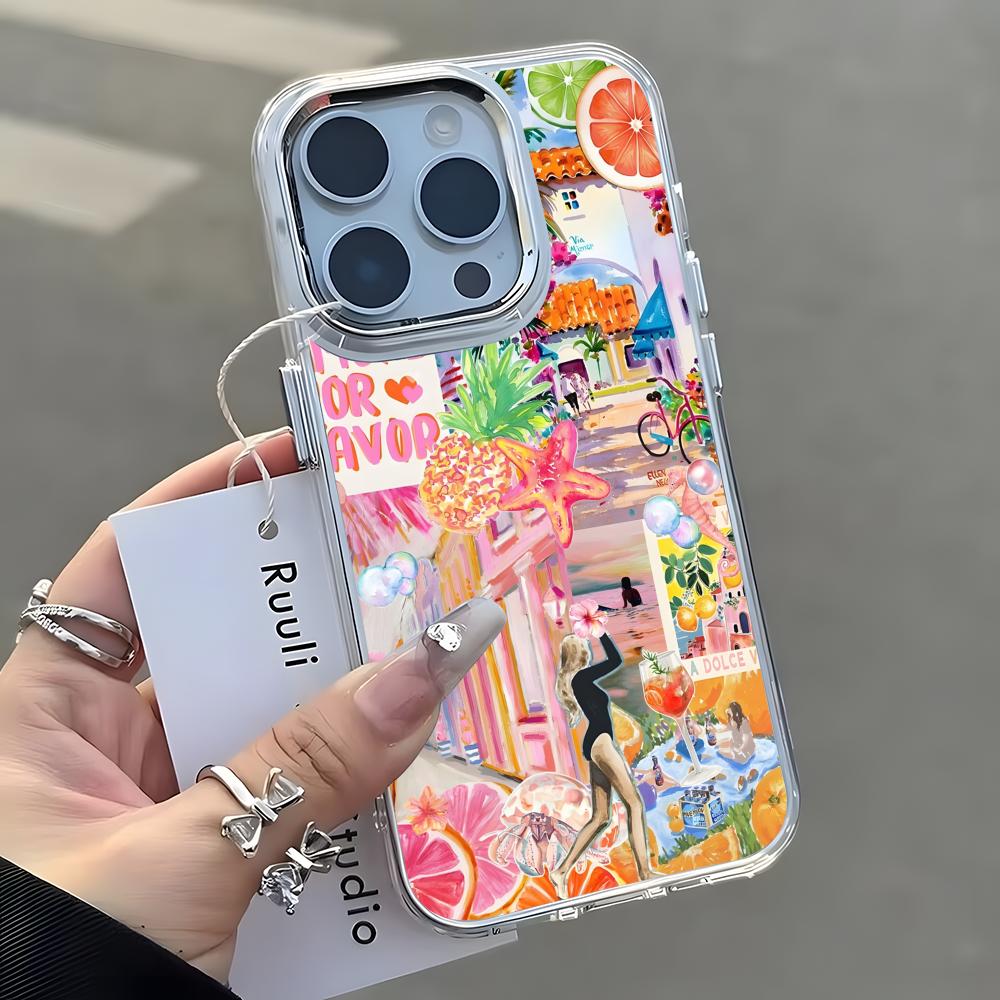 Wine & Beer Shop Photos - Ocean Wine Glass Lemon Phone Case
