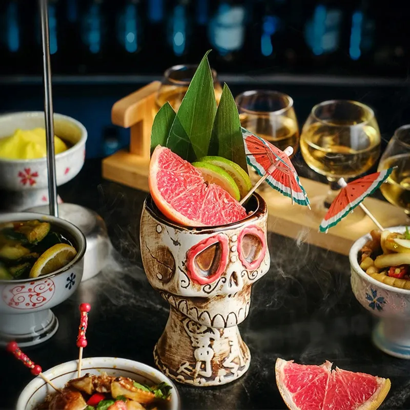 Wine Beer Mixed Drinks - 480ml Halloween Party Skull Cocktail Glass