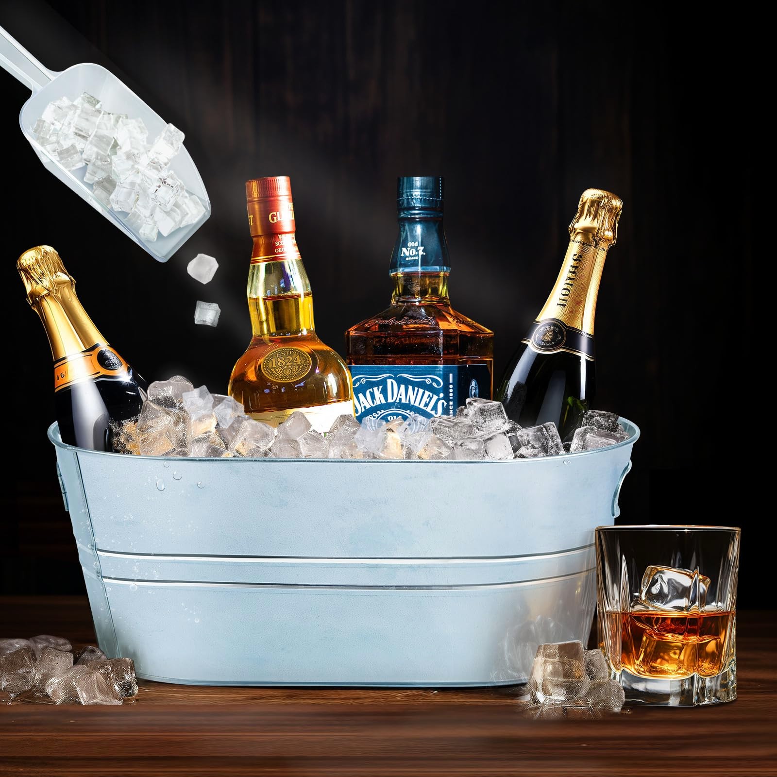 Wine Beer Cocktail - Galvanized Metal Ice Buckets Wine Beverage