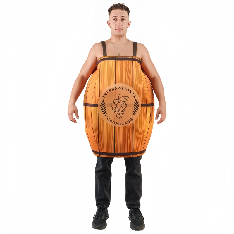 Beer Wine Up - Unisex Wine Barrel Performance Jumpsuit Party