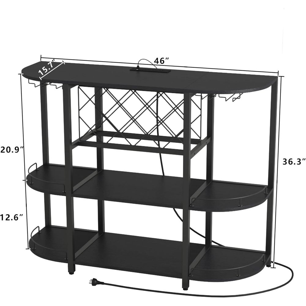 Black 3-Tier Coffee Table with - огляд і ціна Wine & Beer Shop Photos
