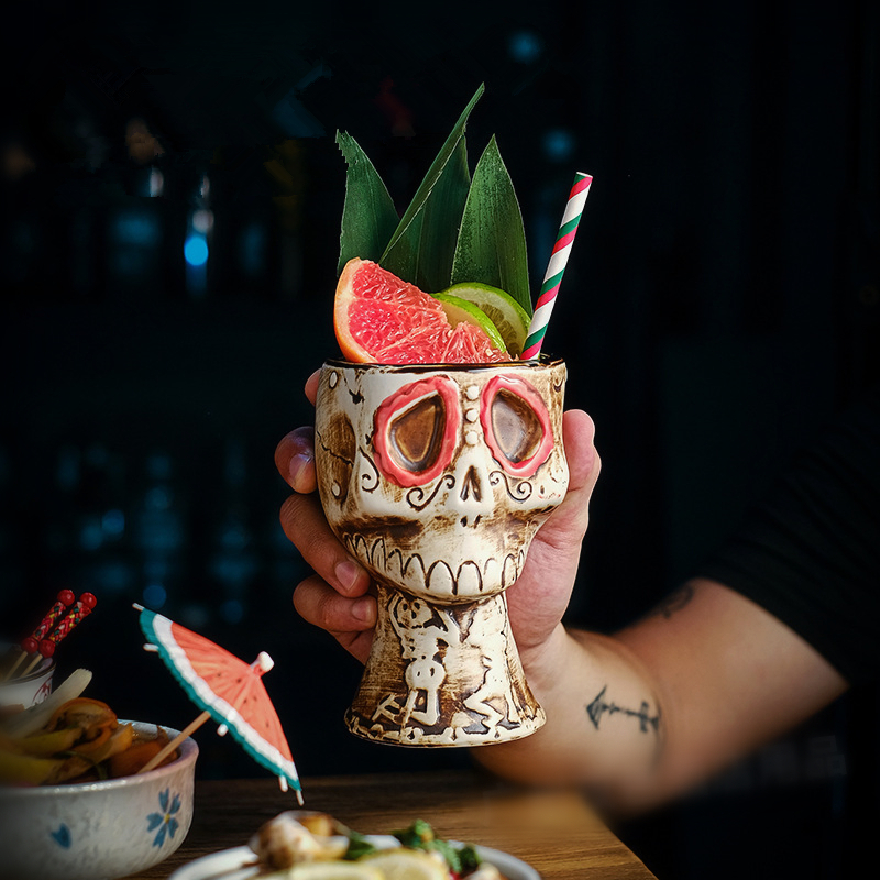 Halloween Skull Ceramic Mug -  - огляд і ціна Wine Beer Mixed Drinks