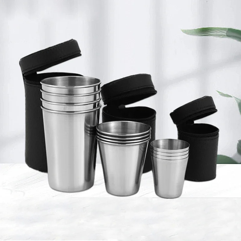 4Pcs Outdoor Travel Stainless  - огляд і ціна Whisky Beer And Wine