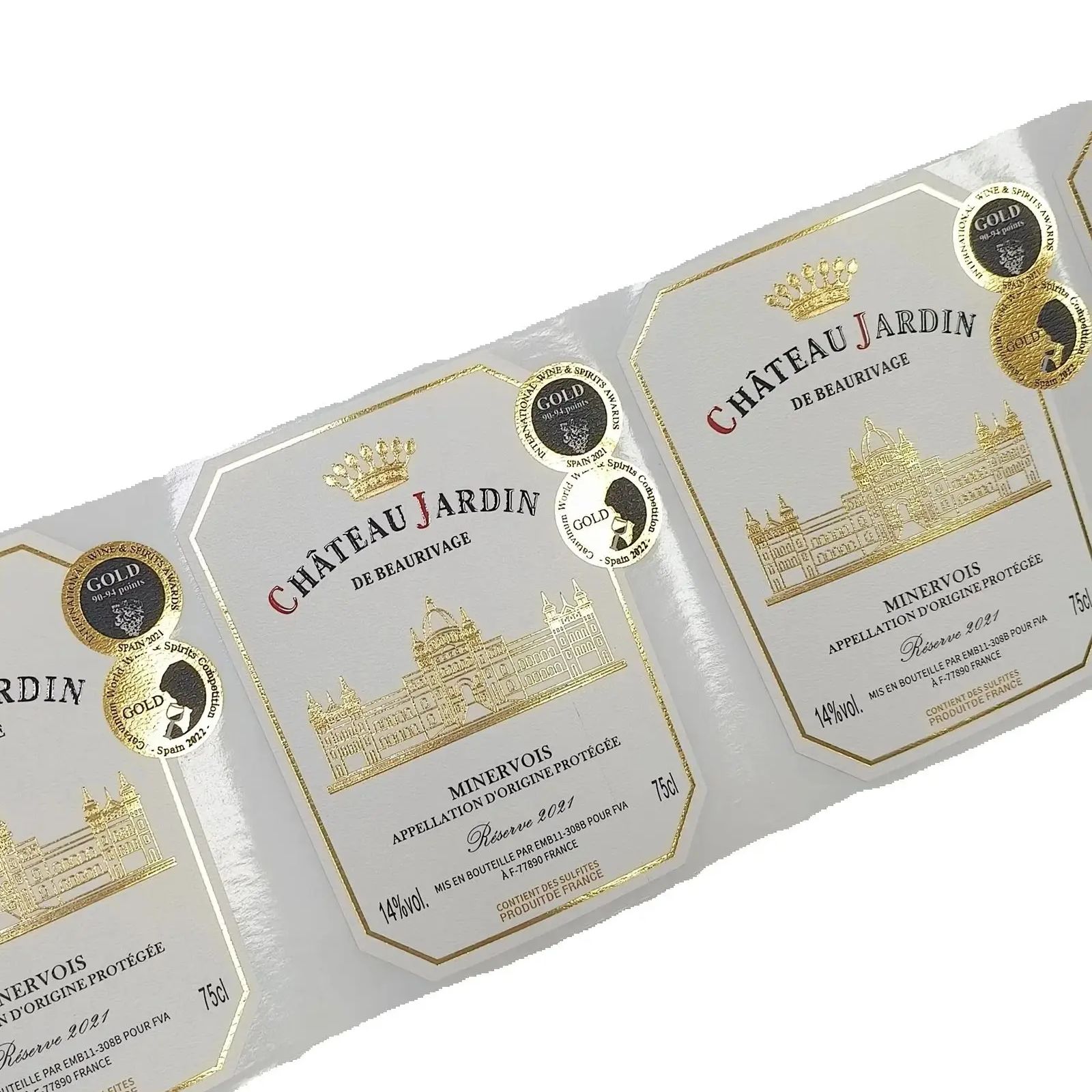 Custom Logo Sticker Gold Foil  - огляд і ціна Whisky Beer And Wine