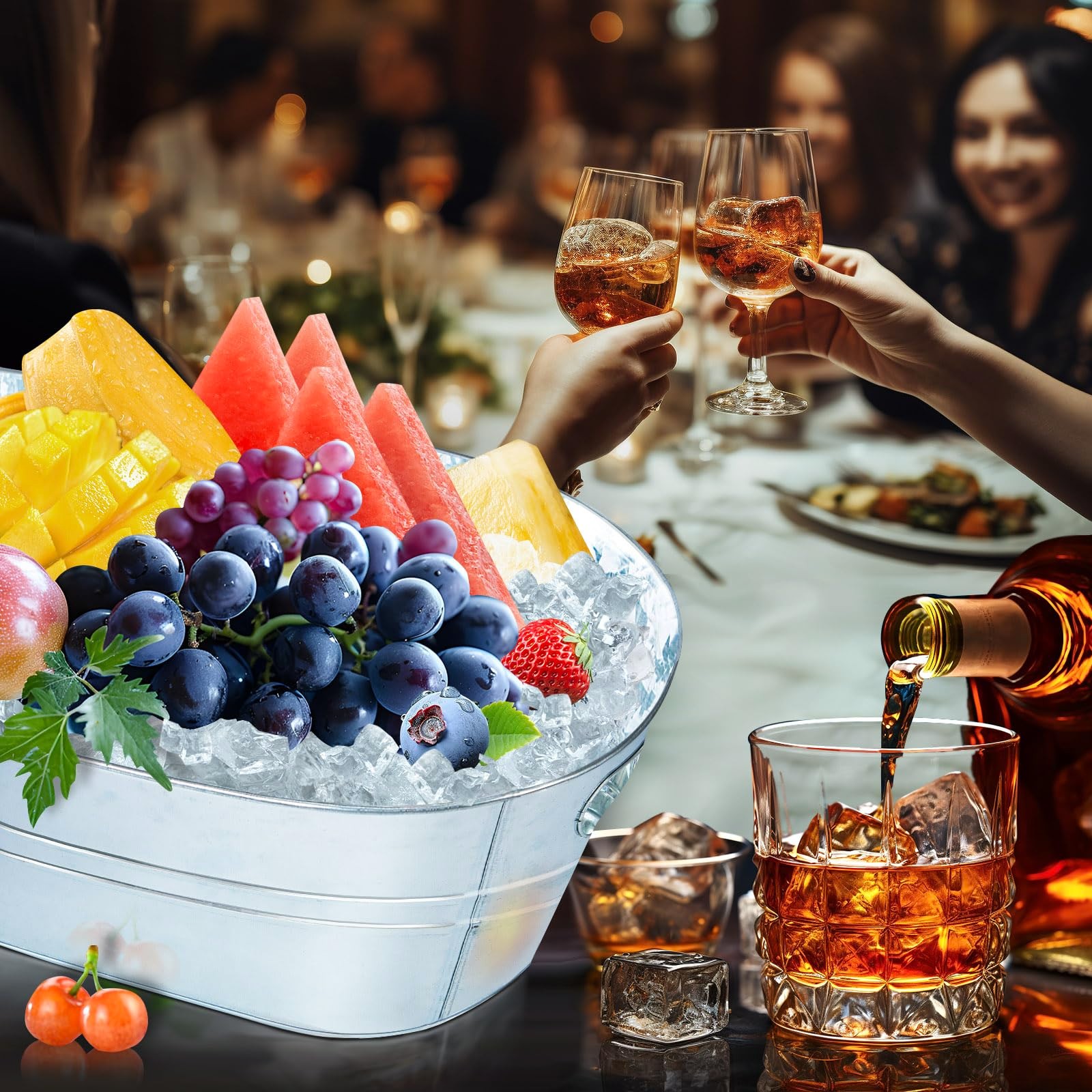 Galvanized Metal Ice Buckets W - огляд і ціна Wine Beer Cocktail
