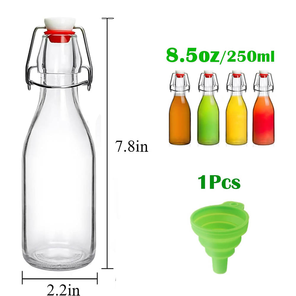 Swing Top Glass Bottles 8.5oz, - огляд і ціна Wine Beer Spirits