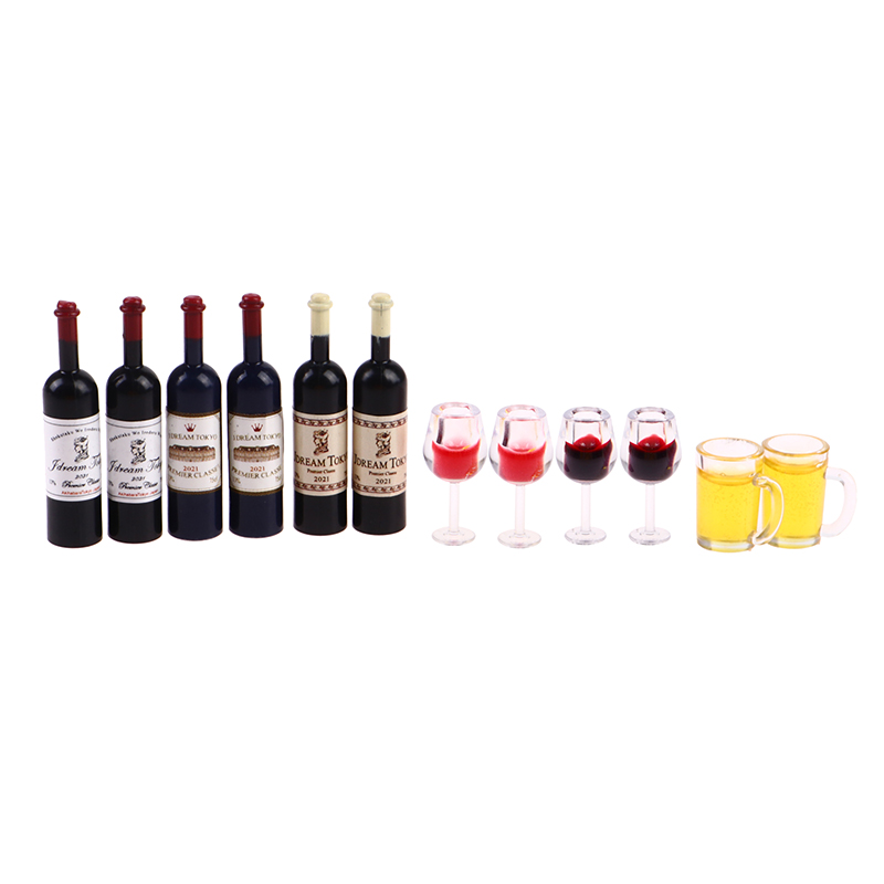 5Pcs 1:12 Dollhouse Miniature  - огляд і ціна Wine Beer Europe