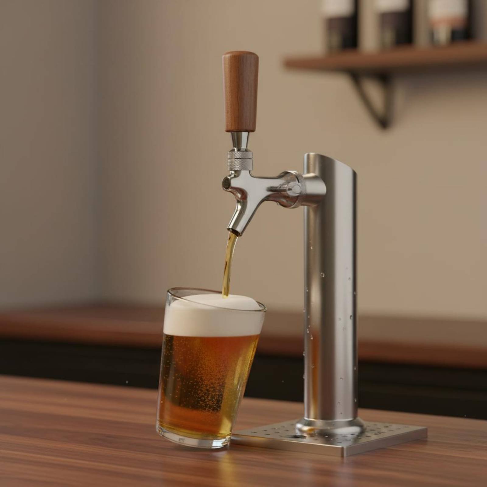 Short Wooden Beer Handle Solid - огляд і ціна Wine Beer & More