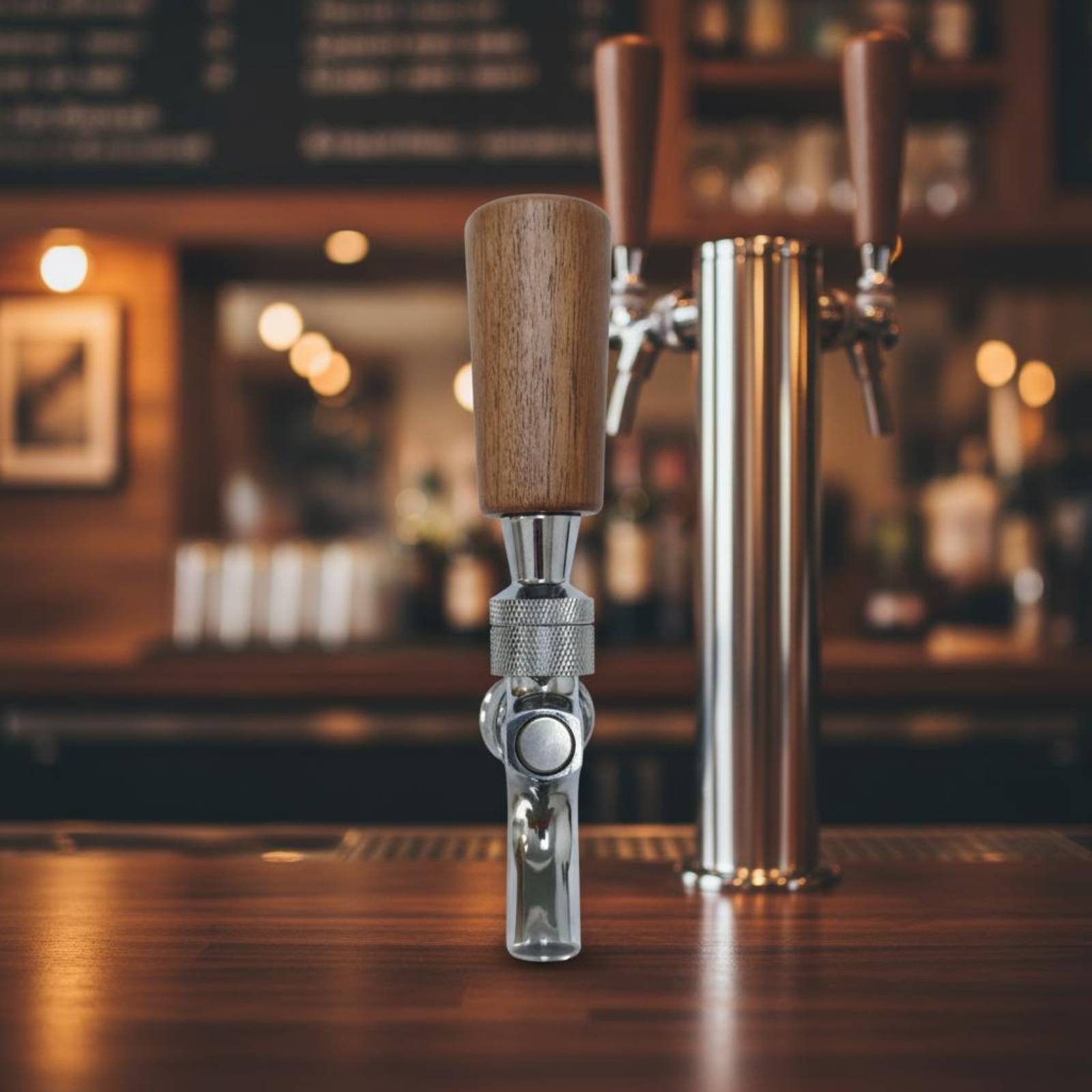 Short Wooden Beer Handle Solid - огляд і ціна Wine Beer & More