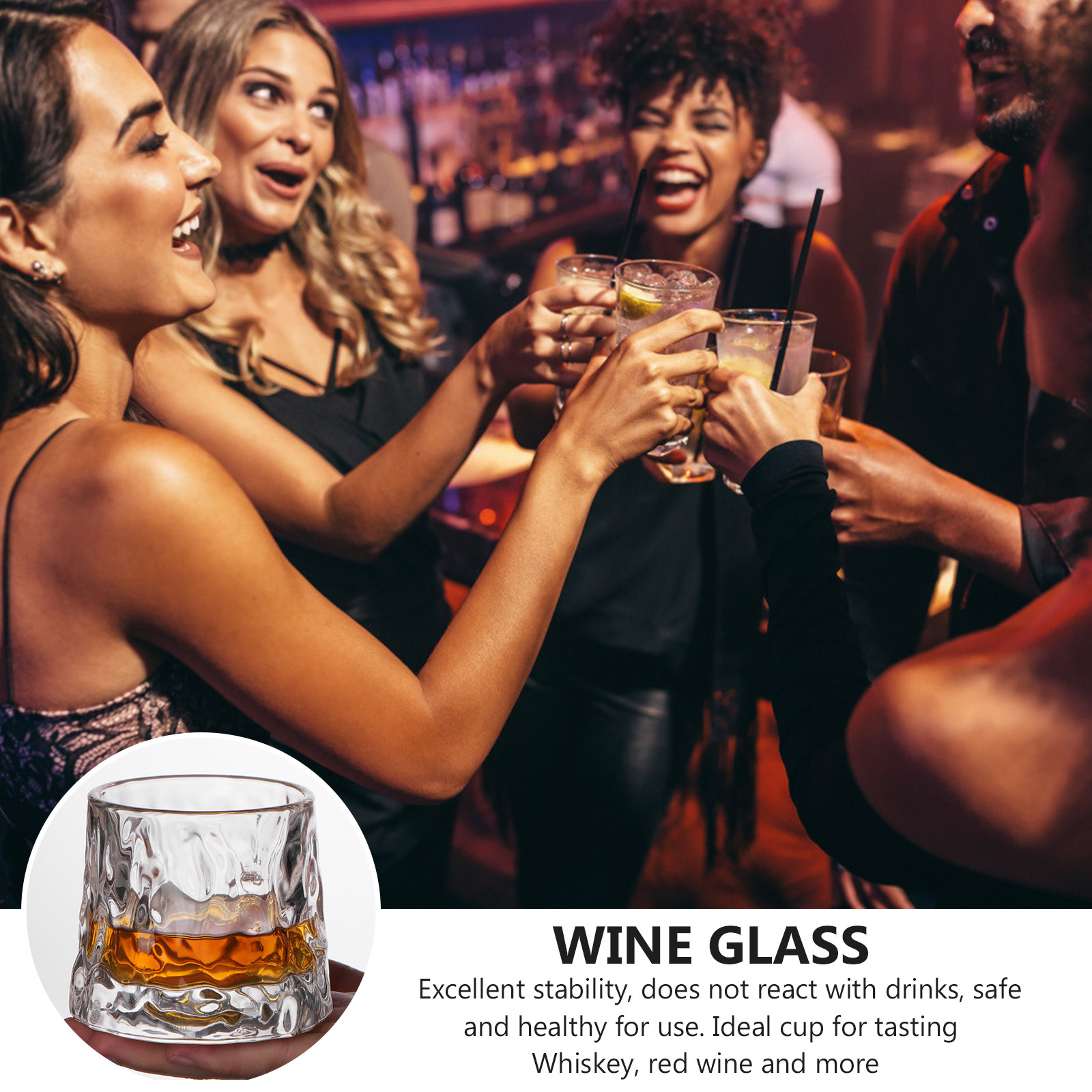 1Pcs Hammered Wine Glass Cup P - огляд і ціна Wine Beer The Whiskey